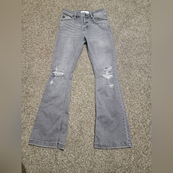 KanCan Denim - Grey Flare Denim Jean